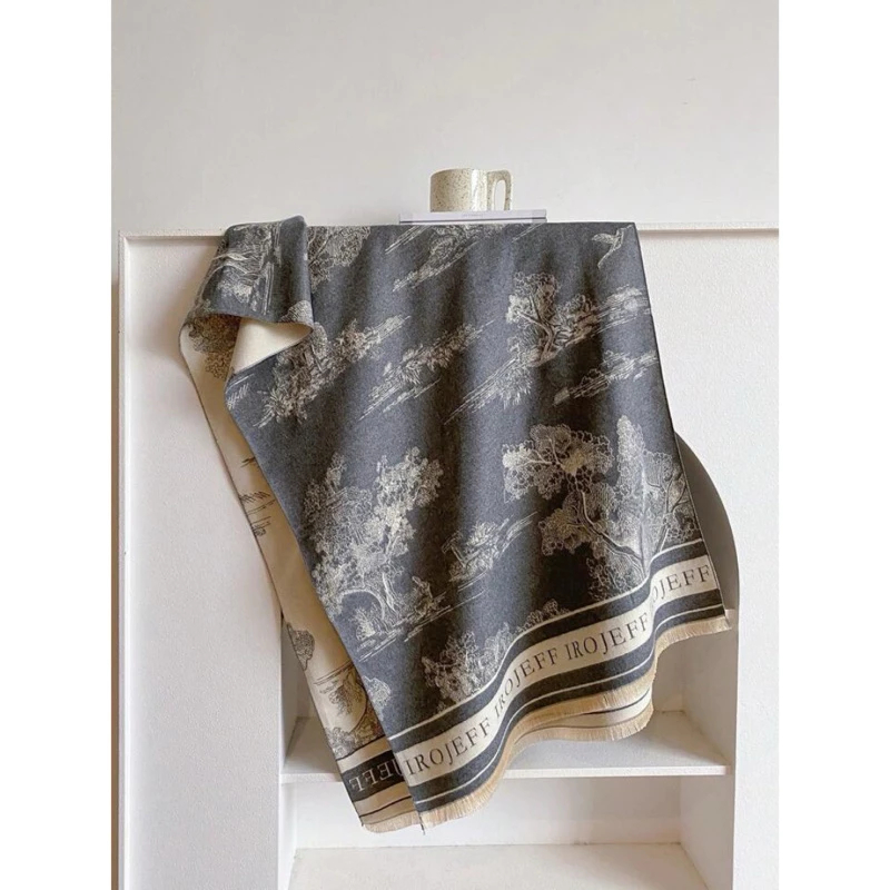 Khăn choàng cổ dạ len cao cấp hai mặt sang trọng phong cách mẫu mới 2025 | BigBuy360 - bigbuy360.vn