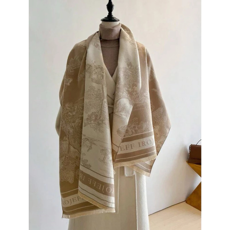 Khăn choàng cổ dạ len cao cấp hai mặt sang trọng phong cách mẫu mới 2025 | BigBuy360 - bigbuy360.vn