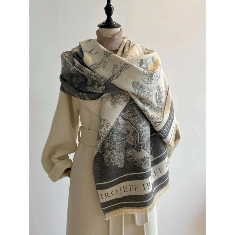 Khăn choàng cổ dạ len cao cấp hai mặt sang trọng phong cách mẫu mới 2025 | BigBuy360 - bigbuy360.vn