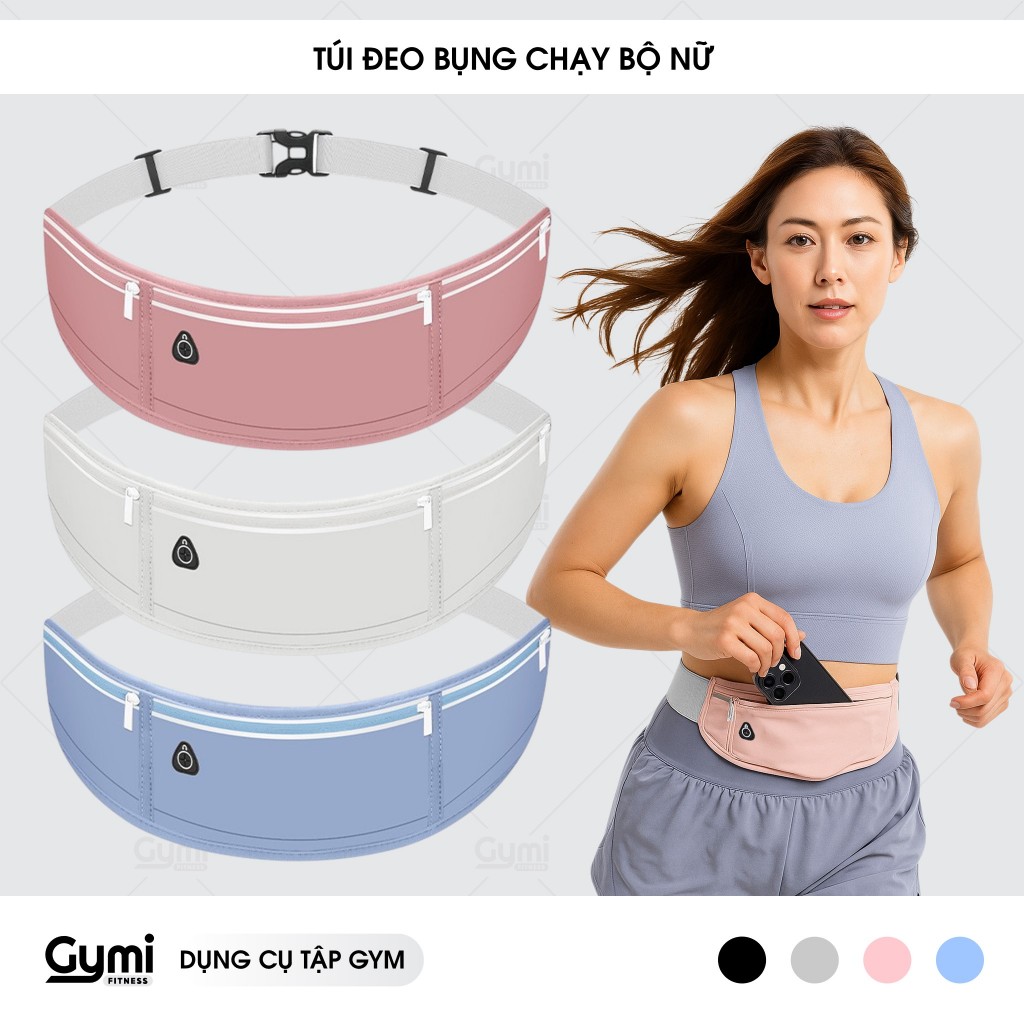 Túi Đeo Bụng Chạy Bộ Nữ Thể Thao - Đai Đựng Điện Thoại, Tập Gym, Du Lịch, Phản Quang - TuiChayBoNu