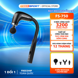 Máy Massage Cầm Tay 9 Cấp Độ Freesport FS-750 - Thiết Kế Tay Cầm Dài Mát Xa Chuyên Sâu Toàn Thân
