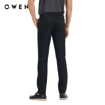 Owen - Quần khaki Slim Fit QKS251274 màu Đen chất liệu CVC Spandex