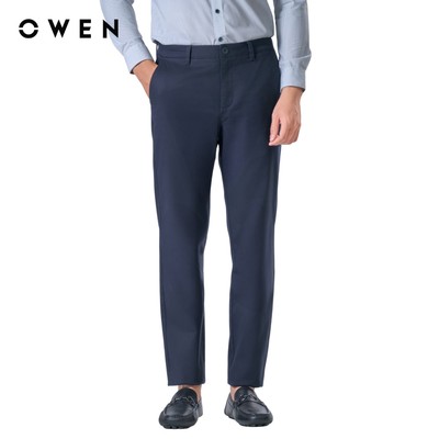 Owen - Quần khaki Slim Fit QKS251272 màu Xanh tím than chất liệu CVC Spandex