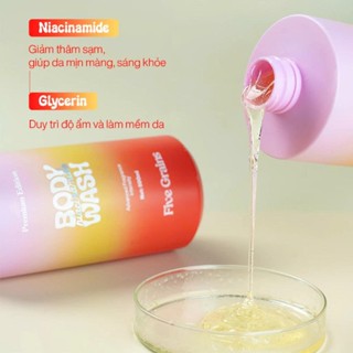  Sữa tắm Cao cấp Five Grains giúp dưỡng trắng da Niacinamide lưu hương nước hoa 500ML phiên bản nâng cấp 