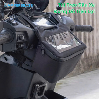 Túi Treo Đầu Xe Máy Grap AMPEREEASE da Pu kháng mưa nhẹ chạy Grab Shipper rất tiện lợi