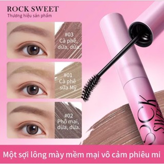  Mascara Chuốt Mày Rock Sweet Chải Không Lem Chống Nước Lên Đều Màu Tự Nhiên Bền Màu 