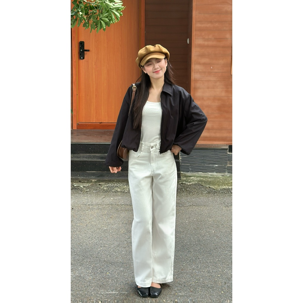 Áo khoác kaki 2 lớp dáng bồng có khóa kéo, Áo khoác kaki thu đông - 29feb.closet - A570 | BigBuy360 - bigbuy360.vn