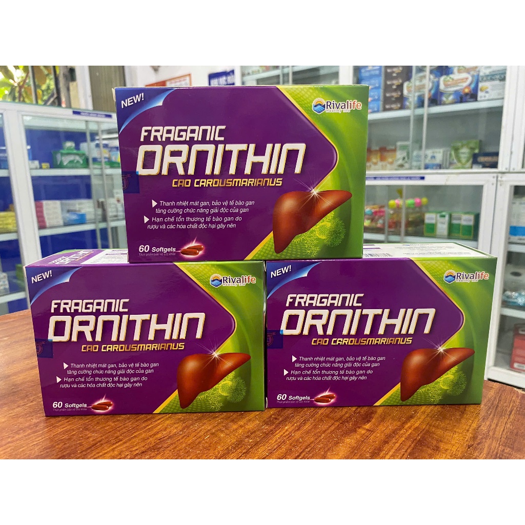 Giải độc gan Fraganic Ornithin hỗ trợ giải độc gan, giảm mụn, mẩn ngứa, người bị gan nhiễm mỡ