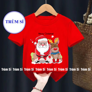  Áo thun cho bé Noel áo phông mừng giáng sinh in hình độc đáo cho bé trai bé gái 