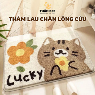  Thảm chùi chân lông cừu mềm mại mẫu mới 2025 - Thảm Bee 