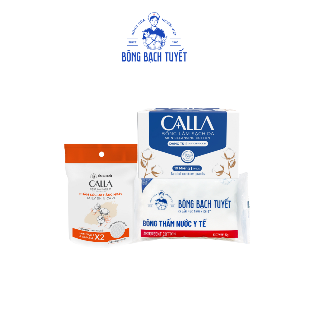 [HÀNG TẶNG KHÔNG BÁN] - Combo 3 quà: Bông 3D 30 miếng + Bông y tế 5G + Bông xỏ ngón