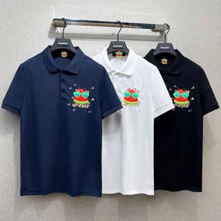  Áo polo nam nữ cổ bẻ PB cotton gai cá sấu thêu logo thuyền buồm hai mặt đơn giản basic boy phố 
