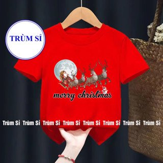  Áo thun cho bé Noel áo phông mừng giáng sinh in hình độc đáo cho bé trai bé gái 