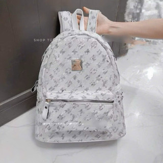 balo đi học, balo to ( Size 40) hoạ tiết hoa trắng siêu đẹp rộng dãi đa năng tiện dụng