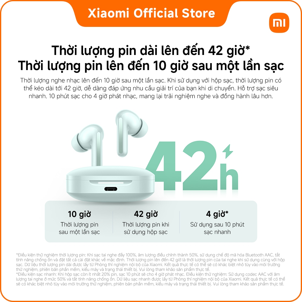 Tai nghe Bluetooth Redmi Buds 6 | Thiết kế âm học với trình điều khiển kép cho âm thanh phong phú | BigBuy360 - bigbuy360.vn