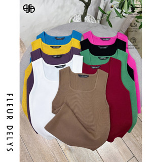 Áo Len Tăm Sát Nách Nữ Fleurdelys Cổ Vuông Nhiều Màu DLAC103