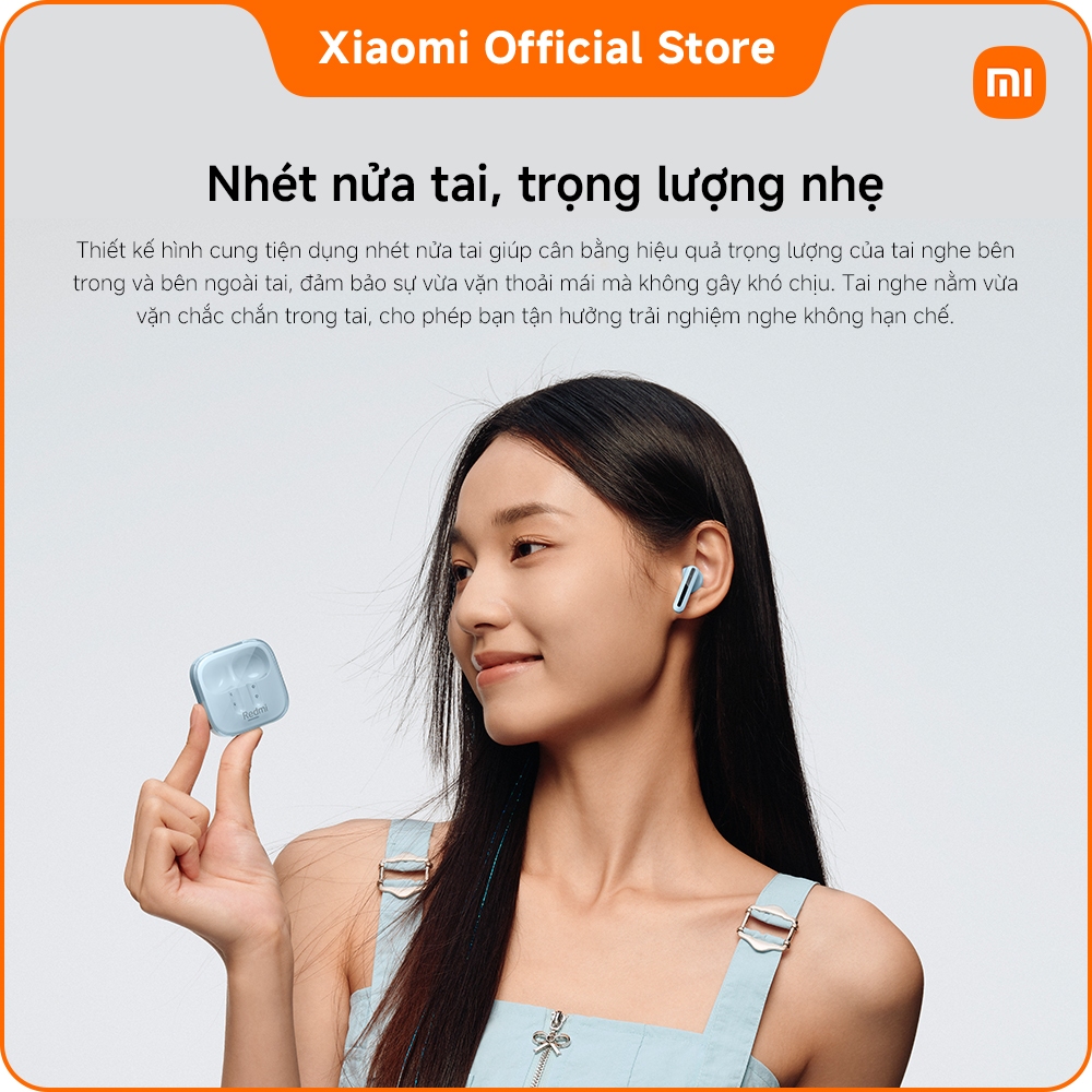 Tai nghe Bluetooth Redmi Buds 6 Active | Củ loa động 14,2 mm lớn tạo nên âm thanh mạnh mẽ, ít bị biến dạng | BigBuy360 - bigbuy360.vn