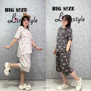  Bộ lửng BIGSIZE QCCC thun cotton mịn đẹp loại 1 thấm hút mồ hôi tốt in hình Tho- Nơ nhiều SL.DAI 100kg 110kg - 18213 