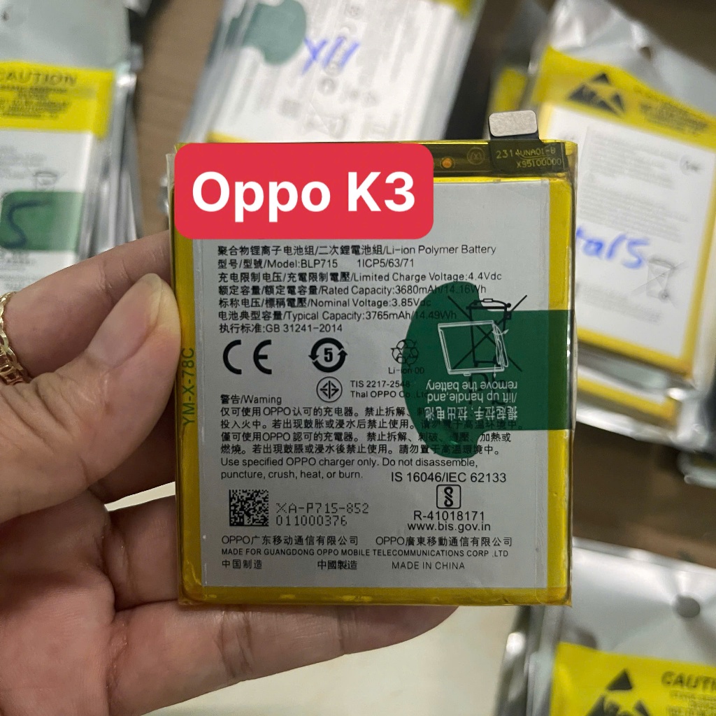 điện thoại oppo K3  BLP715 dunglương 3765mah