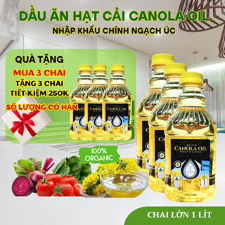 [Mua 3 Tặng 3] Dầu Ăn Hạt Cải Canola - Koala Gold Nhập khẩu Úc không Cholesterol Giàu Omega3-Chai 1L