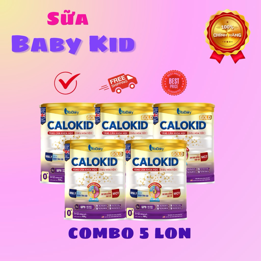 Combo 5lon CALOKID 0+lon 900gr(DATE MỚI NHẤT-A)