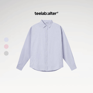 Áo Sơ Mi Tay Dài Kẻ Sọc Teelab Local Brand Vải Oxford Cao Cấp Oversize 3 Màu Xanh, Hồng, Xám SS047