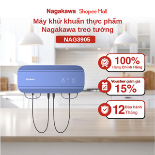 Máy khử khuẩn thực phẩm Nagakawa treo tường NAG3905, tích hợp 2 chế độ cài đặt sẵn, điện phân Hydroxyl, bảo hành 1 năm