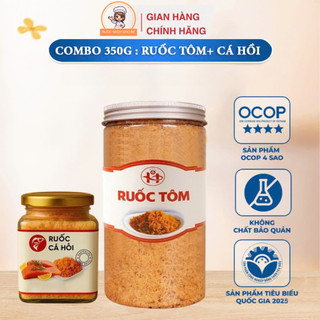 [SIÊU NGON - SIÊU TIẾT KIỆM] 350g Combo:  Ruốc Tôm 250g & Ruốc Cá Hồi 100g Giàu Dinh Dưỡng Cho Bé