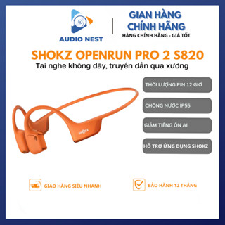 Tai Nghe Thể Thao Dẫn Truyền Qua Xương Bluetooth Shokz Operun Pro 2 S820 Chính Hãng - Bảo Hành 12 Tháng.
