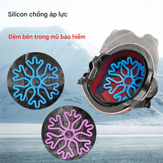  Miếng Lót Mũ Bảo Hiểm Chống Xẹp Tóc Silicon  HÌNH HOA 6 CÁNH  