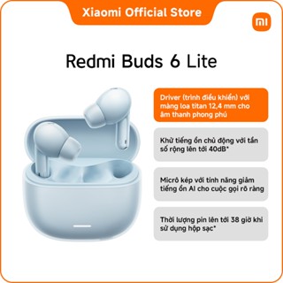 Tai nghe Bluetooth Redmi Buds 6 Lite | Driver (trình điều khiển) với màng loa titan 12,4 mm cho âm thanh phong phú