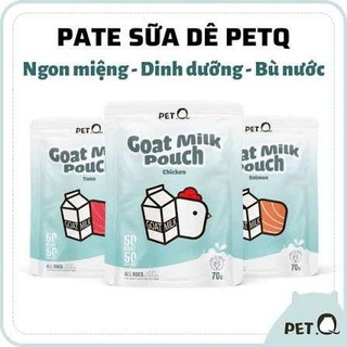  PATE GÓI SỮA DÊ PETQ CHO MÈO 70GR - Thơm ngon dễ tiêu hóa bổ sung dinh dưỡng cho mèo 