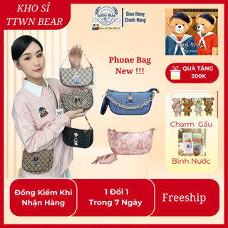 <Tặng Charm Đơn 1.2TR> Túi ví phonebag TTWN & GUOO BEAR TT2131 chính hãng, túi đeo chéo gấu mới nhất