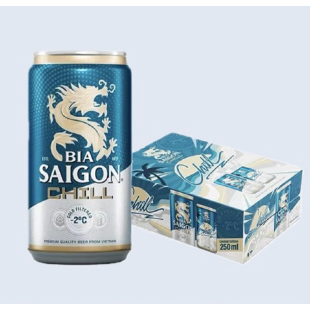 BIA SÀI GÒN CHILL 24lon/1thùng 250ml HOẢ TỐC