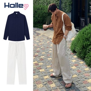 Set Bộ Đồ Quần Áo Nam Dài Tay Đi Biển Gồm Áo Đũi Xước + Quần Dài Linen Thời Trang Đi Cafe, Dạo Phố Cao Cấp Halley J48