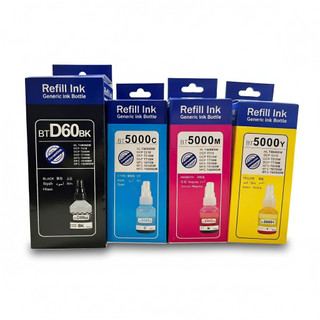 Bộ mực màu máy in Brother T310, T510W, T710W, T810W, T910W - BTD60/BT5000 Mực ABT 5000 6000 refill ink