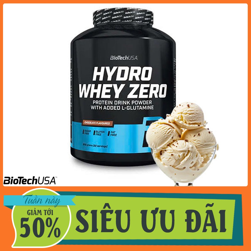 BiotechUSA Hydro Whey Zero VANI – Whey Thủy Phân 1.8kg (82 Lần Dùng) Hỗ Trợ Tập Luyện Cường Độ Cao