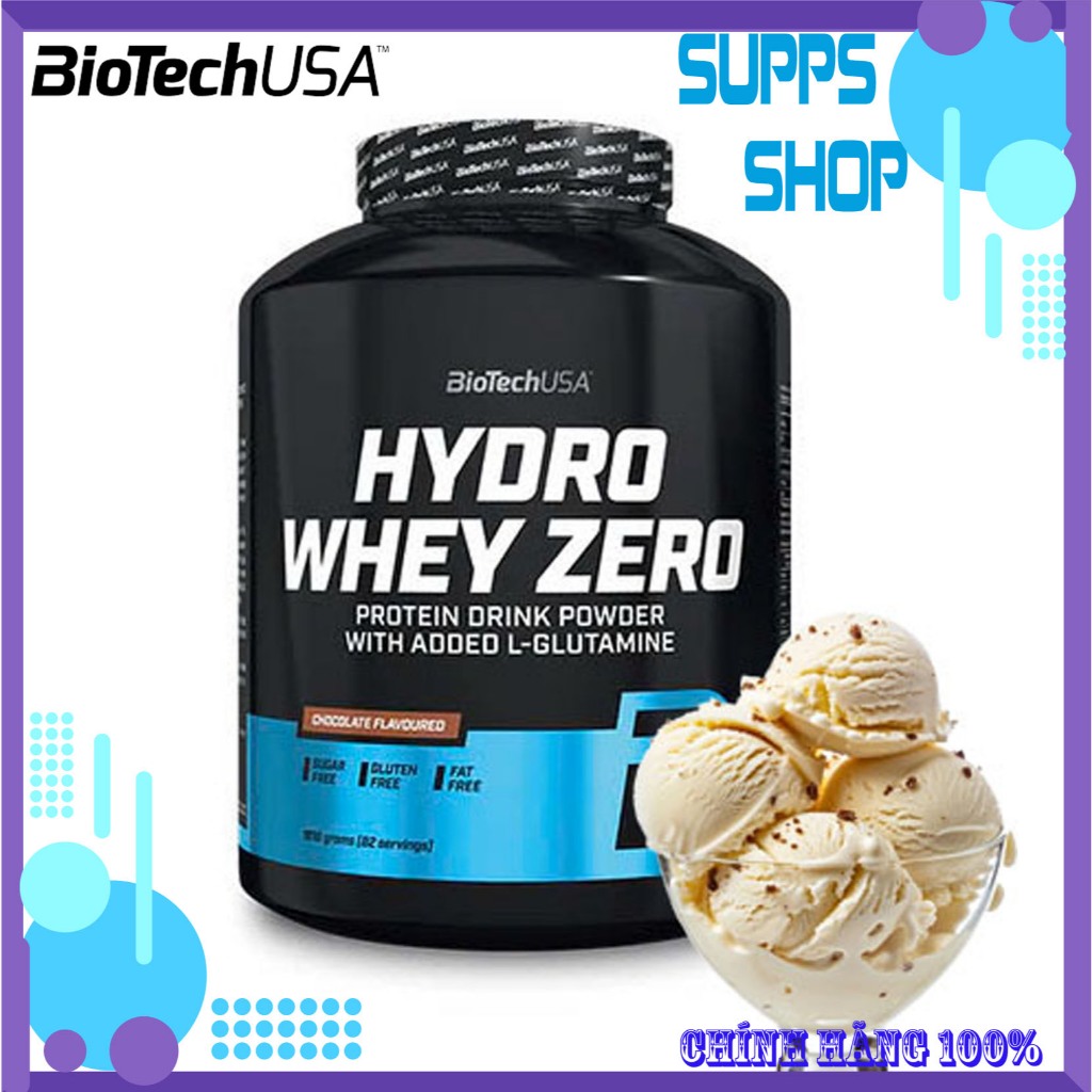 Hydro Whey Zero BiotechUSA 4lbs – Vanilla Sữa Whey Cao Cấp hấp thụ nhanh, Whey Thủy Phân Tinh Khiết