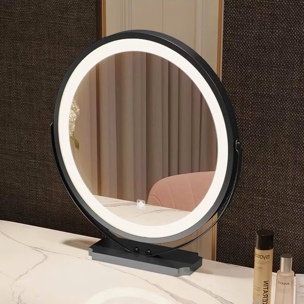 Gương để bàn trang điểm có đèn led cảm biến 3 màu - Hàng nhập khẩu cao cấp