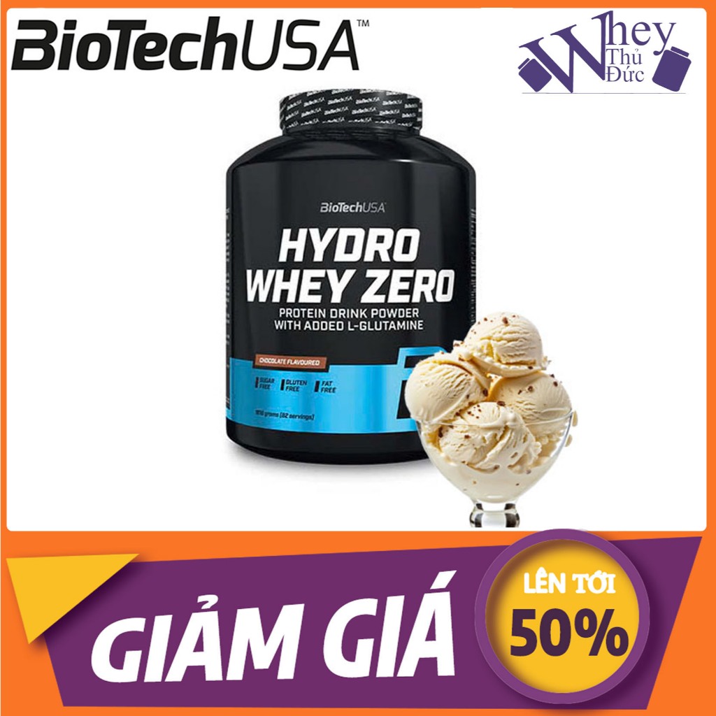 Hydro Whey Zero BiotechUSA Vanilla – Whey Protein 4lbs Chính Hãng, Hấp Thu Siêu Nhanh