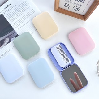  Gương trang điểm cầm tay có thể gập lại,Gương gấp gọn kèm lược trang điểm bỏ túi di động nhỏ gọn tiện lợi 