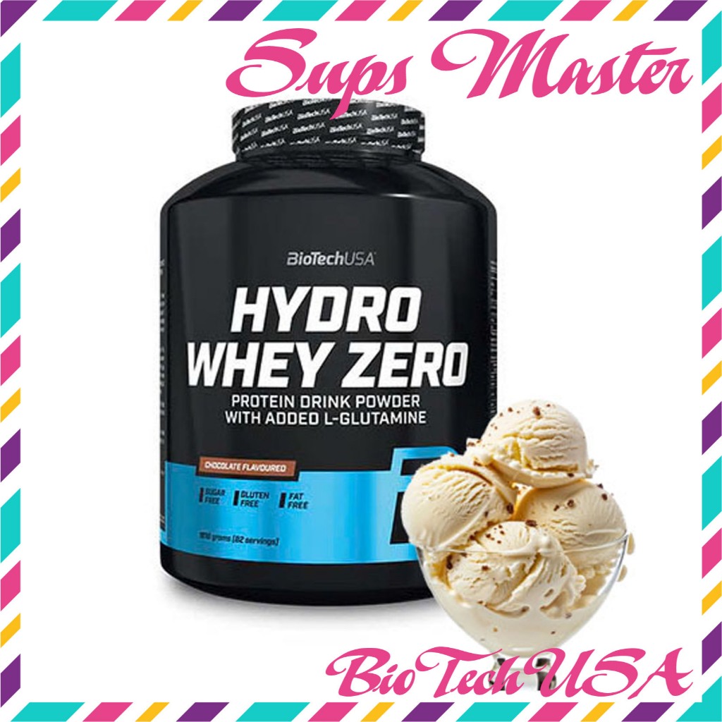 BiotechUSA Hydro Whey Zero 4lbs (82 Servings) – Vanilla Whey Thủy Phân Hấp Thu Nhanh, Ít Tạp Chất