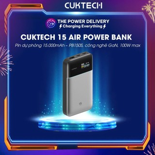  Pin Sạc Dự Phòng CUKTECH 15 Air PB150S Công Suất 100W Max Dung Lượng 15.000mAh - Bảo hành 18 tháng 