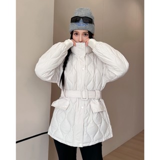  Áo khoác phao nữ áo phao nữ mùa đông 2025 sang chảnh 3 màu trẻ trung hiện đại thắt đai phối đồ nhiều phong cách 