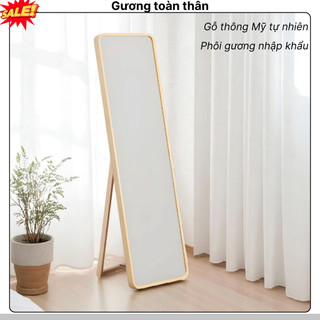  Gương Cao Cấp - Gương Toàn Thân Khung Viền Gỗ Tự Nhiên Kiểu Dáng Chữ Nhật Sang Trọng Và Hiện Đại 