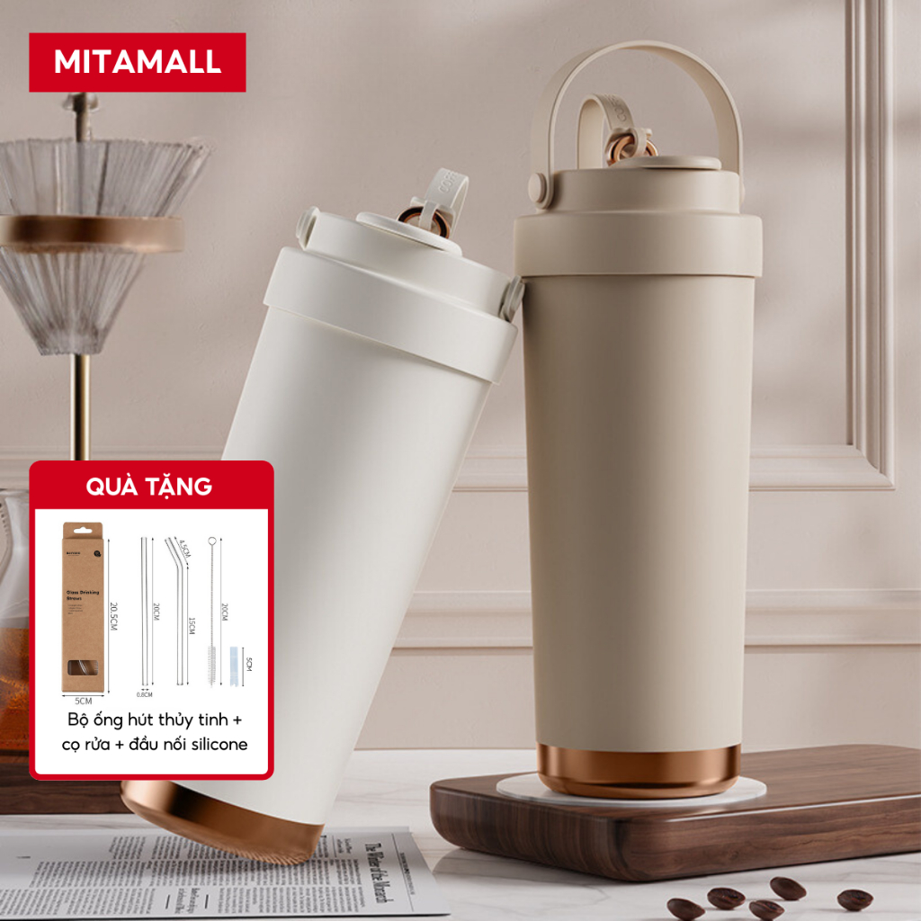  Ly giữ nhiệt khắc tên Elegant 750ml inox 304 lõi tráng sứ cao cấp 84E750C 84E500C chính hãng 84HYDRO 