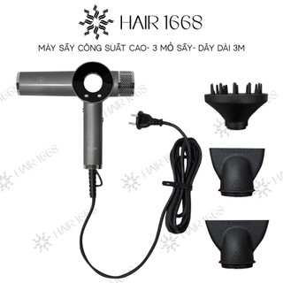 Máy sấy tóc công suất cao tặng kèm 3 mỏ sấy dây dài 3m sấy nhanh khô, tạo kiểu dễ dàng
