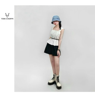TONI CHOPPI Áo Sunny (Giảm sâu ngưng mẫu) xếp ly chiết eo