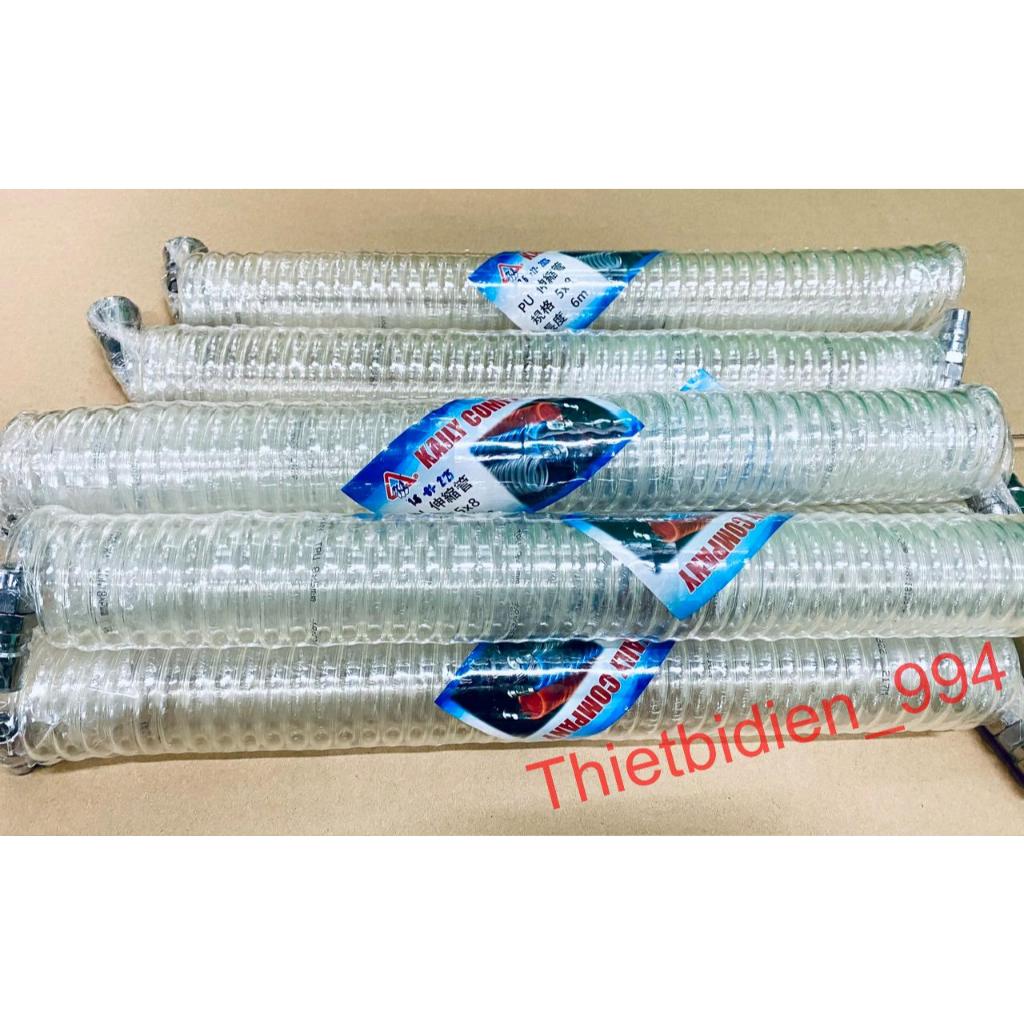Dây hơi xoắn KAILY TAIWAN 5X8 (dài 6 mét) MÀU TRẮNG