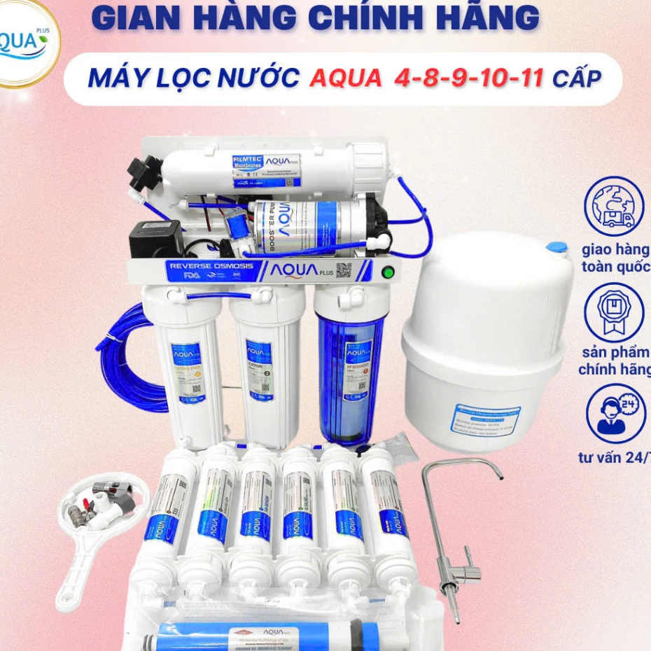 Máy lọc nước AQUA PLUS Không Tủ - 8,9,10,11 Cấp Lọc